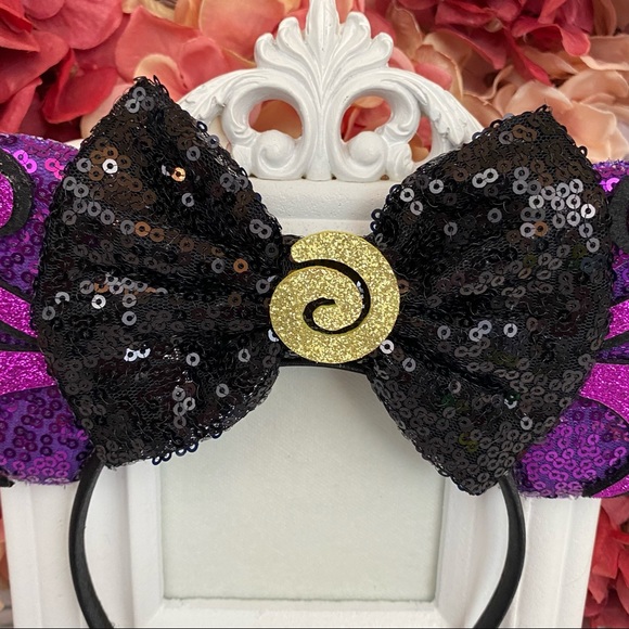Minnie Mouse Ursula Little Mermaid Headband & Bow - Picture 6 of 12